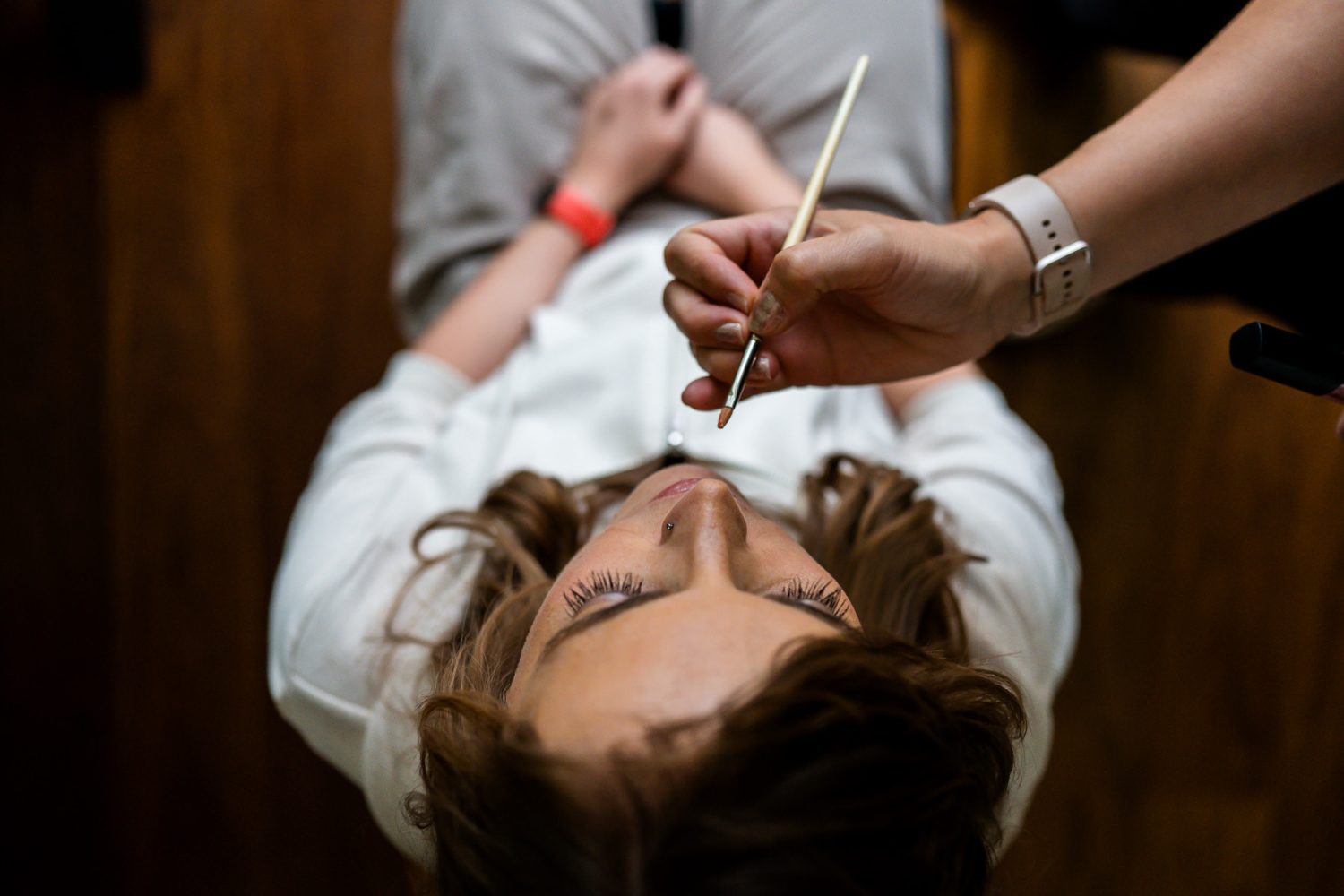 Bride getting ready